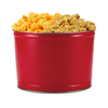 Red 2 gallon gourmet popcorn gift tin