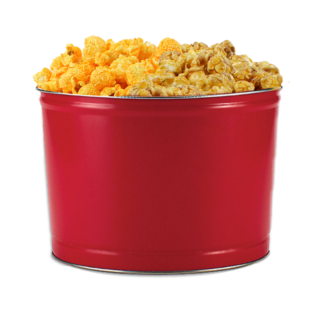 Red 2-Gallon Popcorn Tin