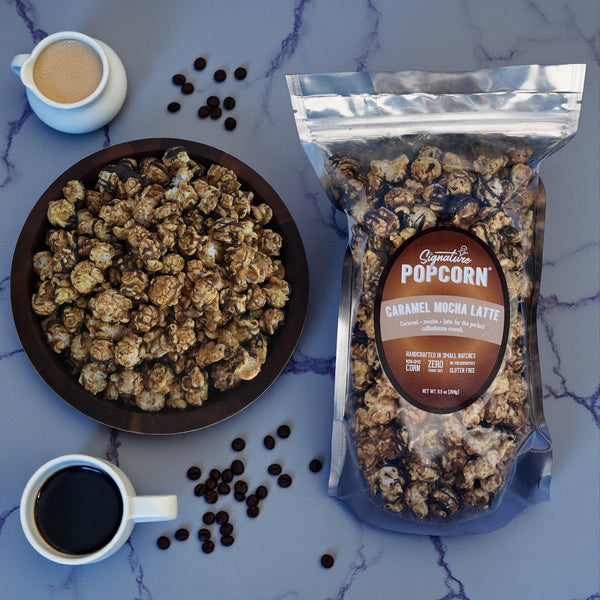 Large Gourmet Caramel Mocha Latte Popcorn Bag