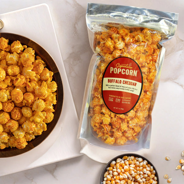 Large Gourmet Buffalo Cheddar Popcorn Bag