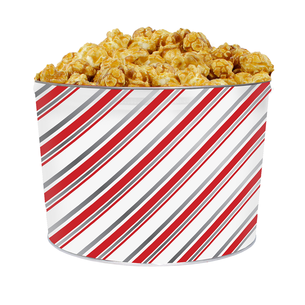 Candy Stripes 2-Gallon Popcorn Tin