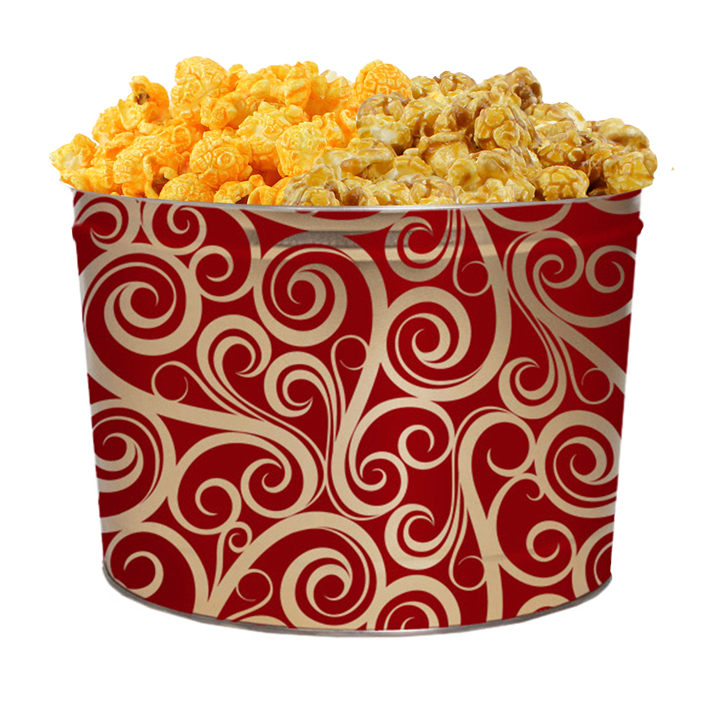 Golden Swirl 2-Gallon Popcorn Tin