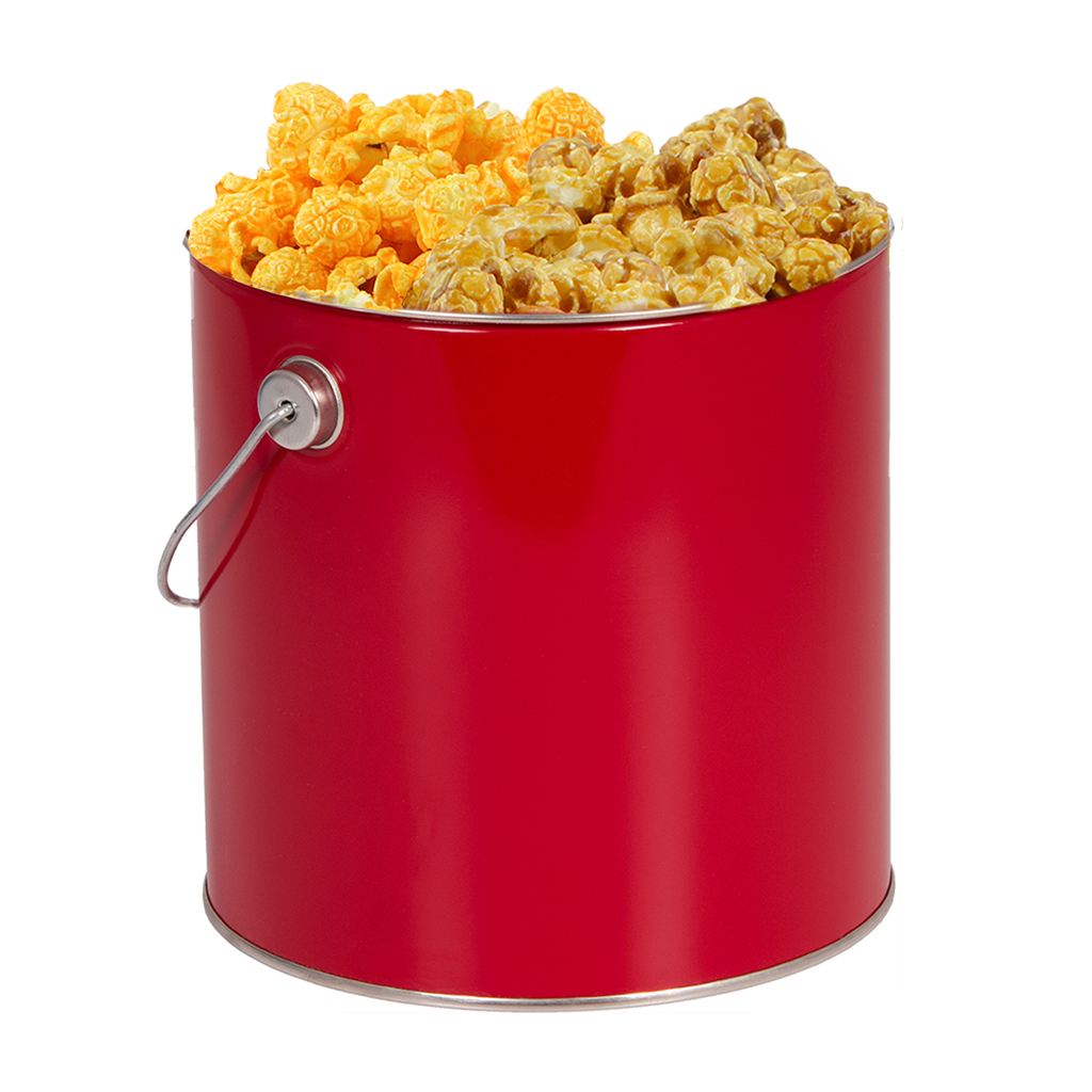 Red 1-Gallon Popcorn Tin