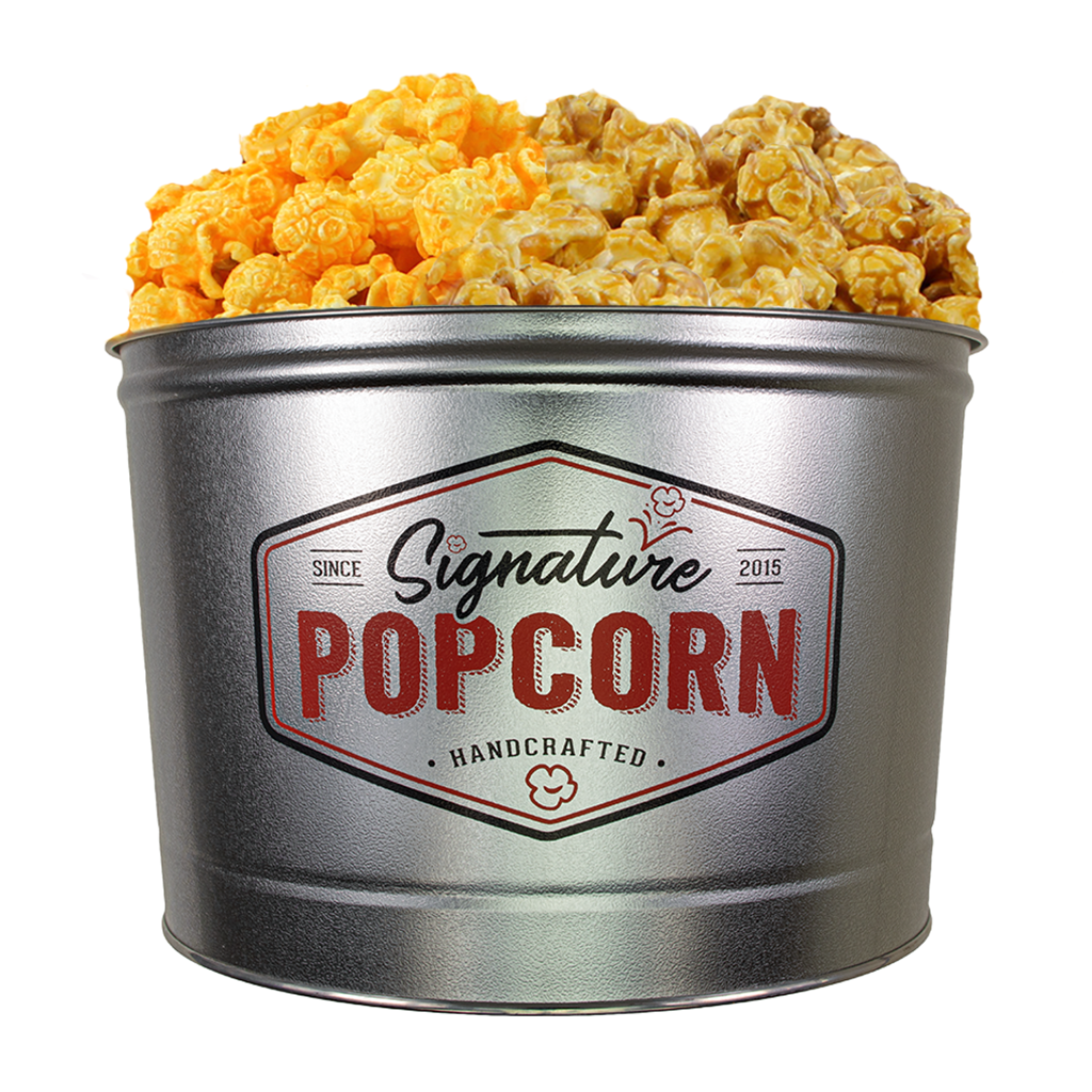Signature Popcorn Silver 2-Gallon Popcorn Tin